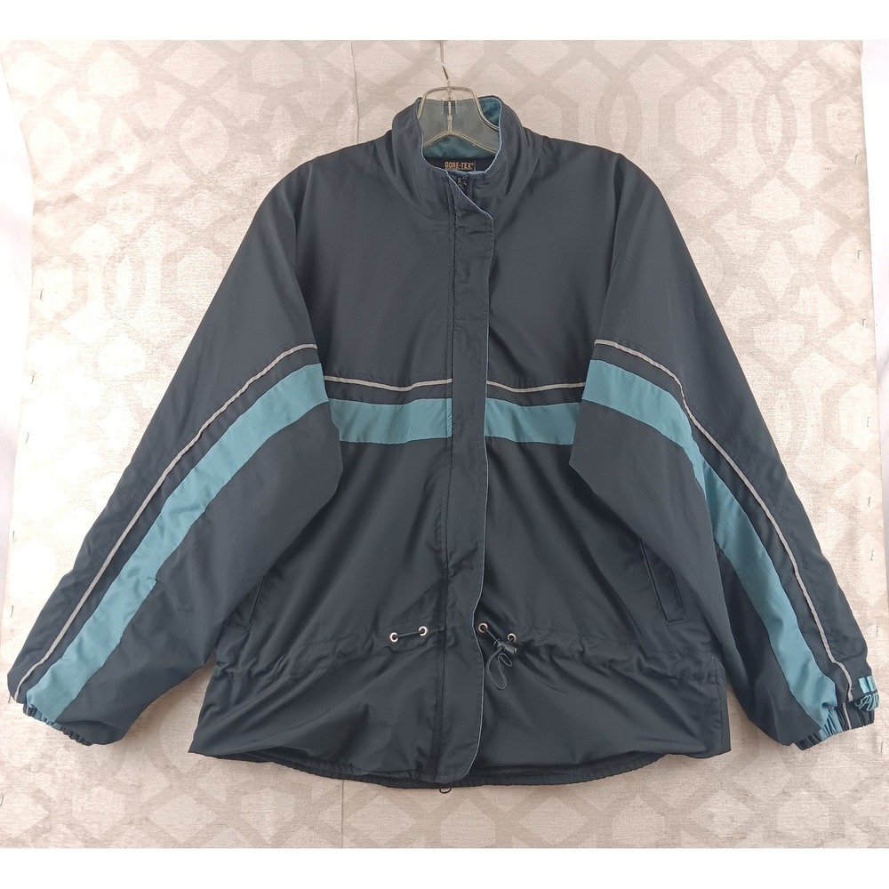 IN Sport Gore-Tex Mens Jacket Teal Blue Colorblock Windbreaker Small